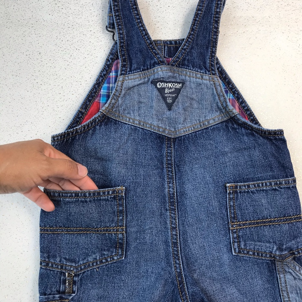 Oshkosh Baby Boy Denim Overall Size 18 Months - Picture 5 of 7